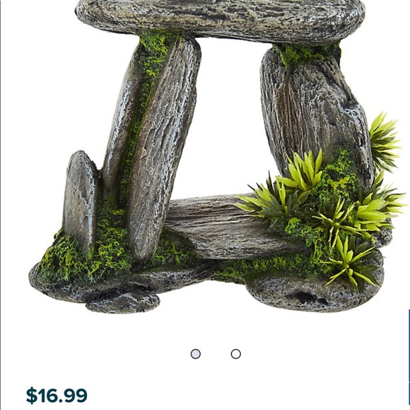 Rock decor & cherry blossom tree ornament for fish tank - Picture 5 of 6